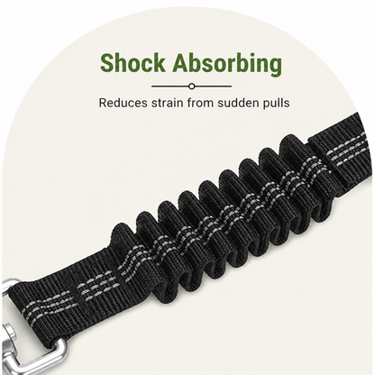 Ortekor Dual-Safety Shock-Absorbing Dog Car Seat Belt (Adjustable 16-26 in)