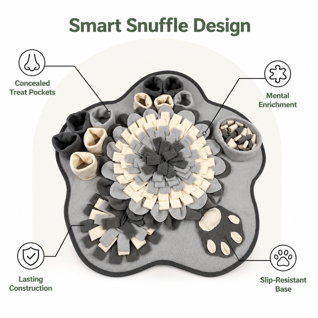 Ortekor Durable Polyester Interactive Slow-Feed Dog Snuffle Mat