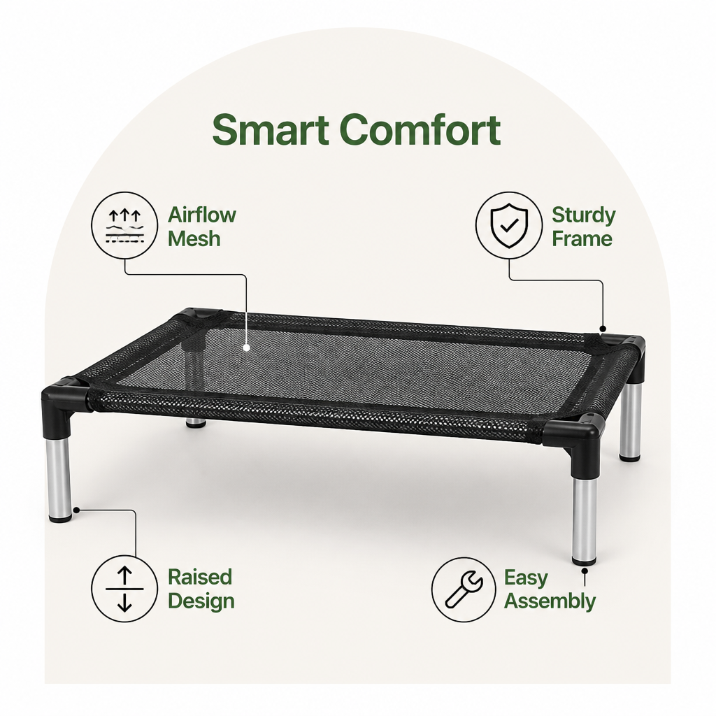 Ortekor Elevated Cooling Mesh Dog Bed