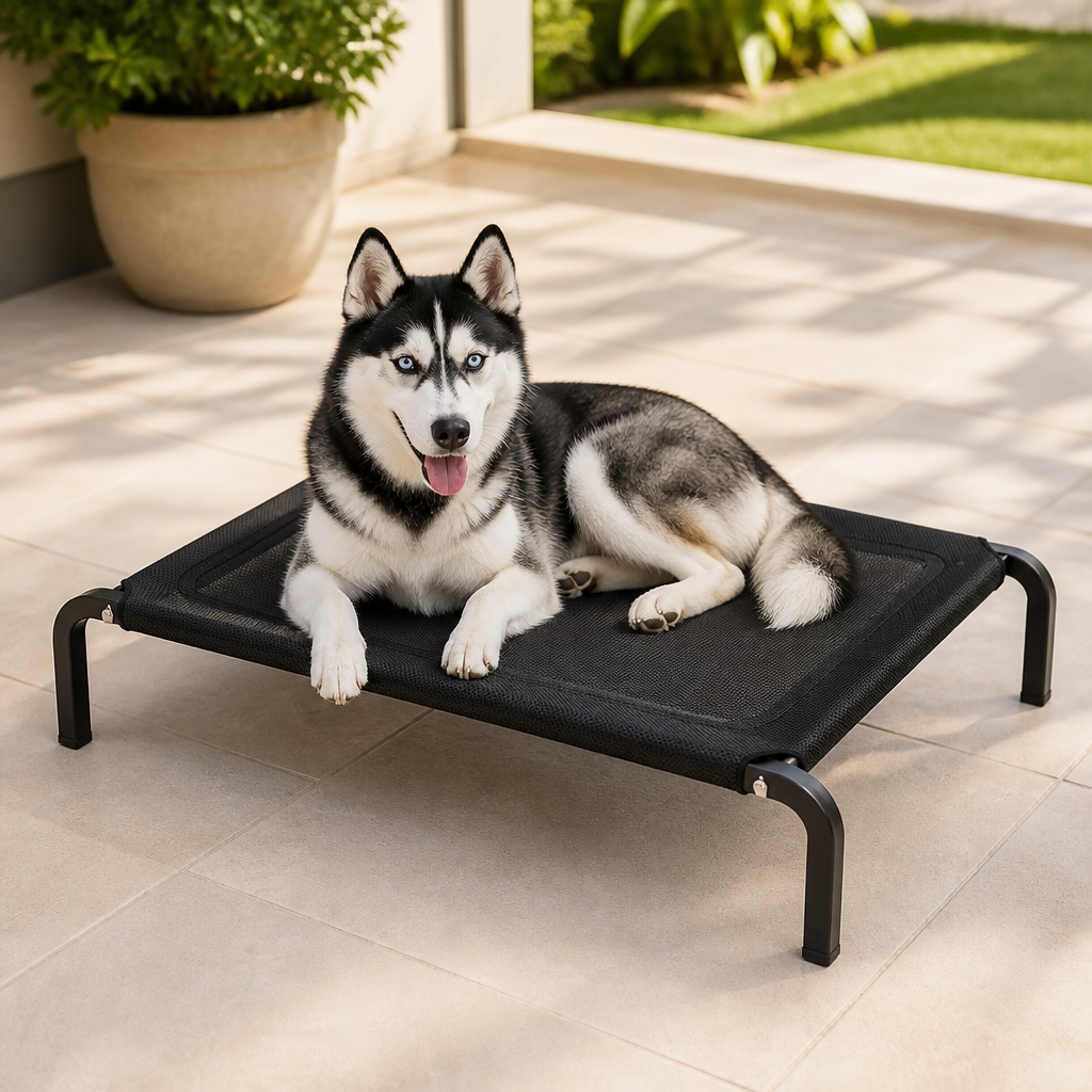 Ortekor Elevated & Foldable Canopy Dog Bed