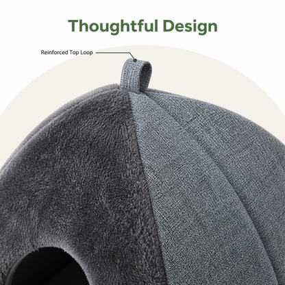 Ortekor Enclosed Plush Triangle Cat Nest
