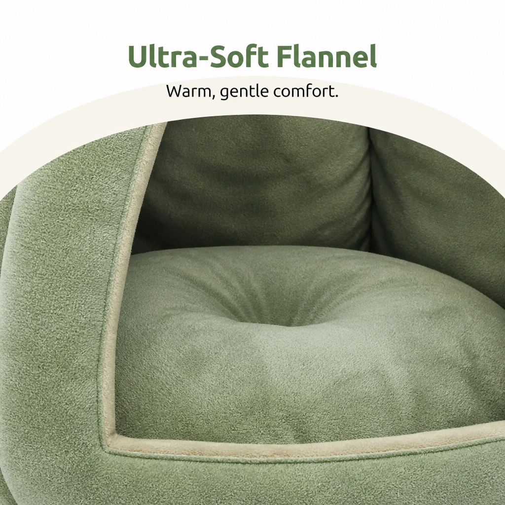 Ortekor Enclosed Pumpkin & Thick Flannel Pet Bed