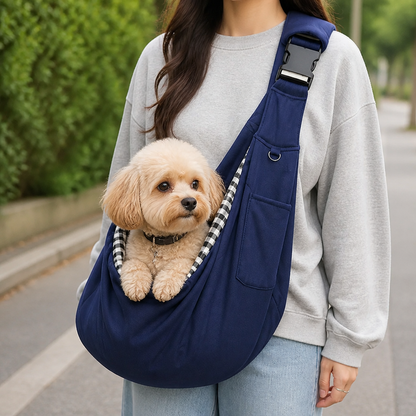 Ortekor Ergonomic Hands‑Free Crossbody Pet Sling Carrier (Fits Pets Up To 14.3 lb)