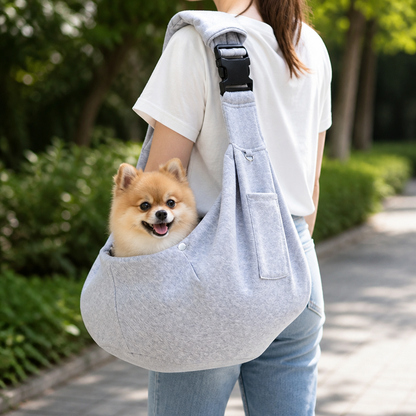 Ortekor Ergonomic Hands‑Free Crossbody Pet Sling Carrier (Fits Pets Up To 14.3 lb)