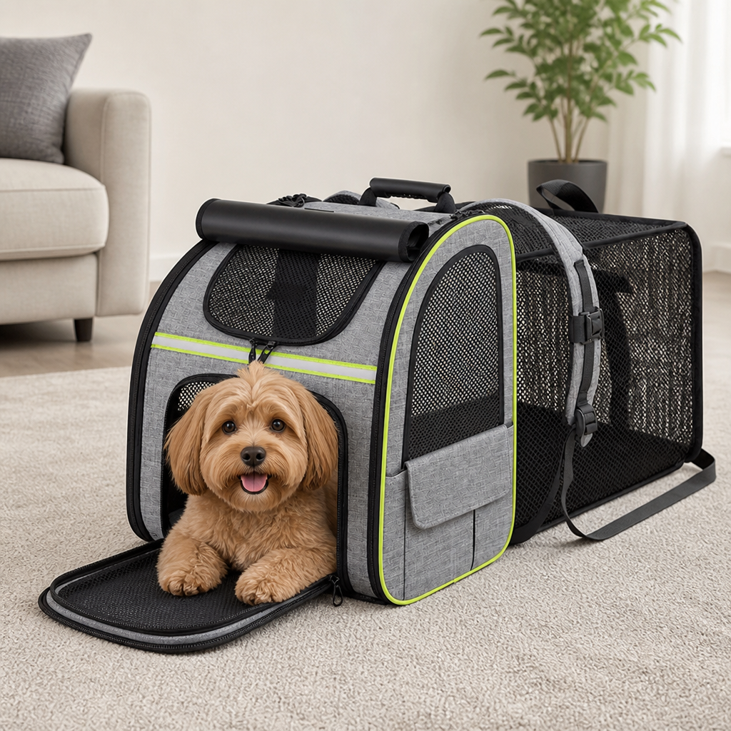 Ortekor Expandable Breathable Mesh Cat Carrier Backpack (Integrated Shade Cover)
