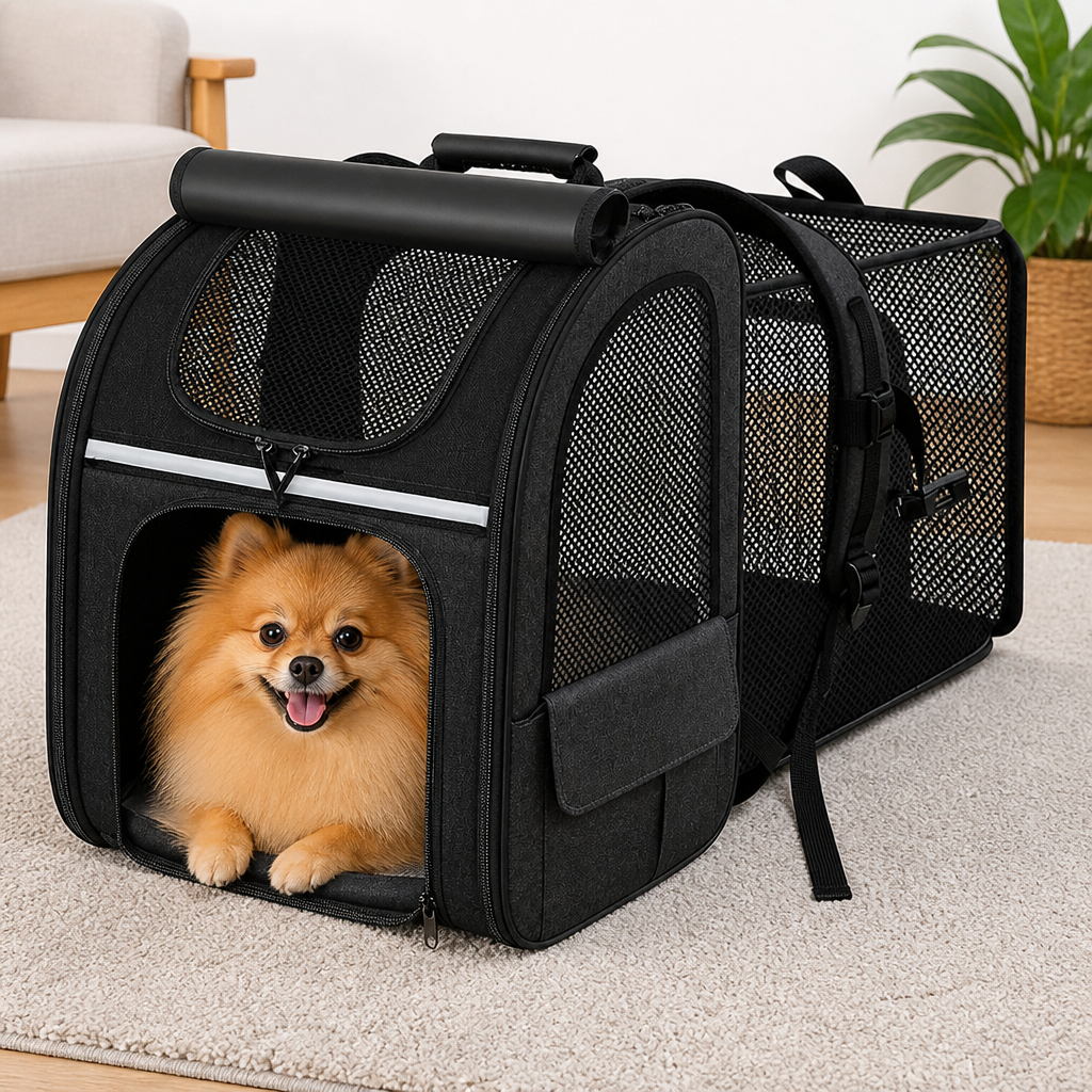 Ortekor Expandable Breathable Mesh Cat Carrier Backpack (Integrated Shade Cover)