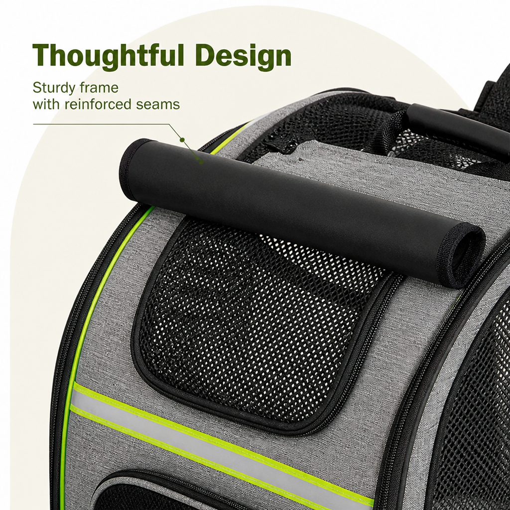 Ortekor Expandable Breathable Mesh Cat Carrier Backpack (Integrated Shade Cover)