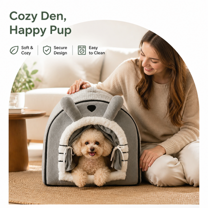 Ortekor Fleece Dome & High-Rebound Foam Pet House (Removable Cover)