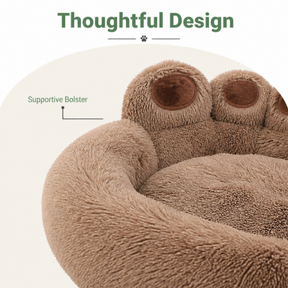 Ortekor Fluffy Winter Warm & Washable Donut Dog Bed (Removable Cover)