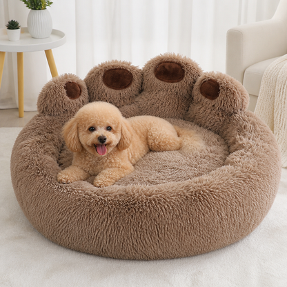 Ortekor Fluffy Winter Warm & Washable Donut Dog Bed (Removable Cover)