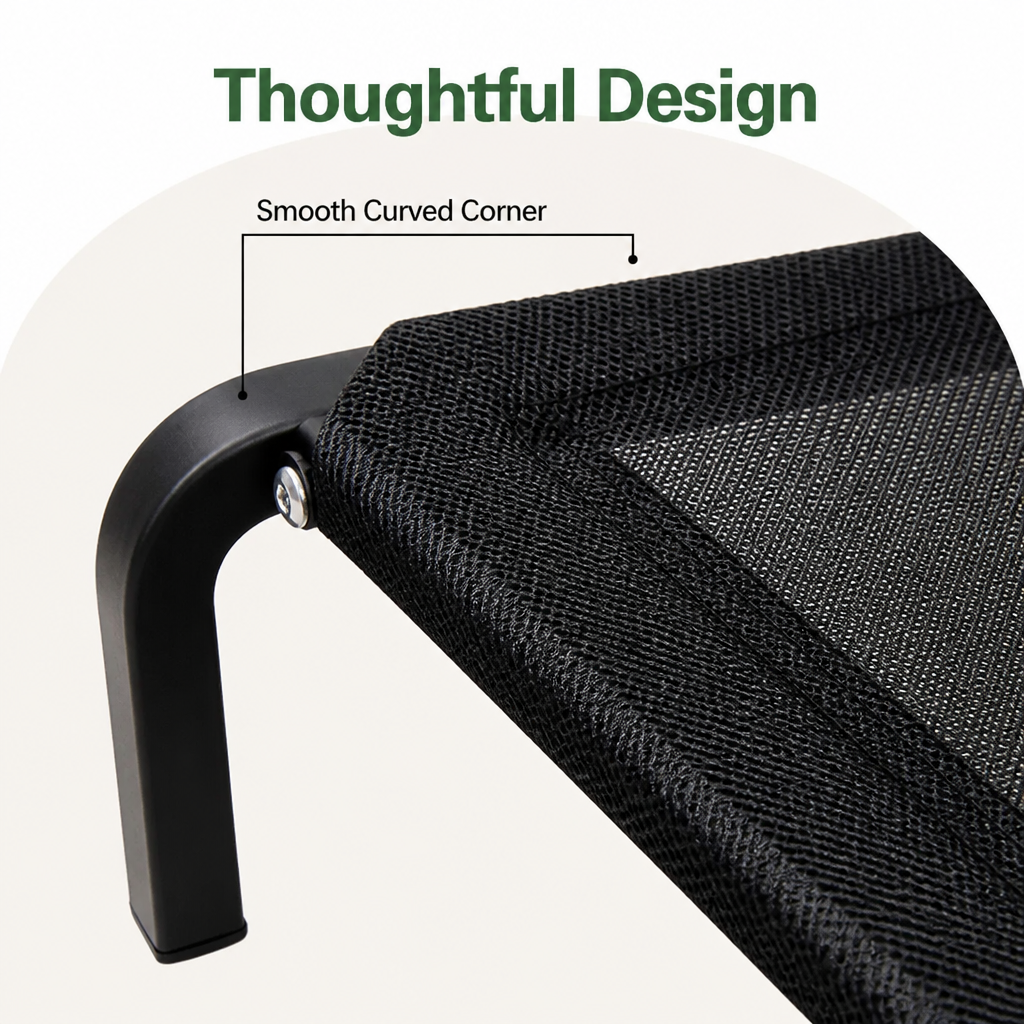 Ortekor Foldable Elevated Breathable Mesh Dog Bed (Detachable Canopy)