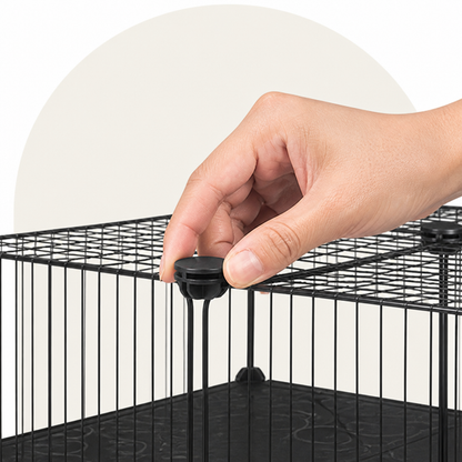 Ortekor Foldable & Modular Pet Playpen (With Door & Ladder)