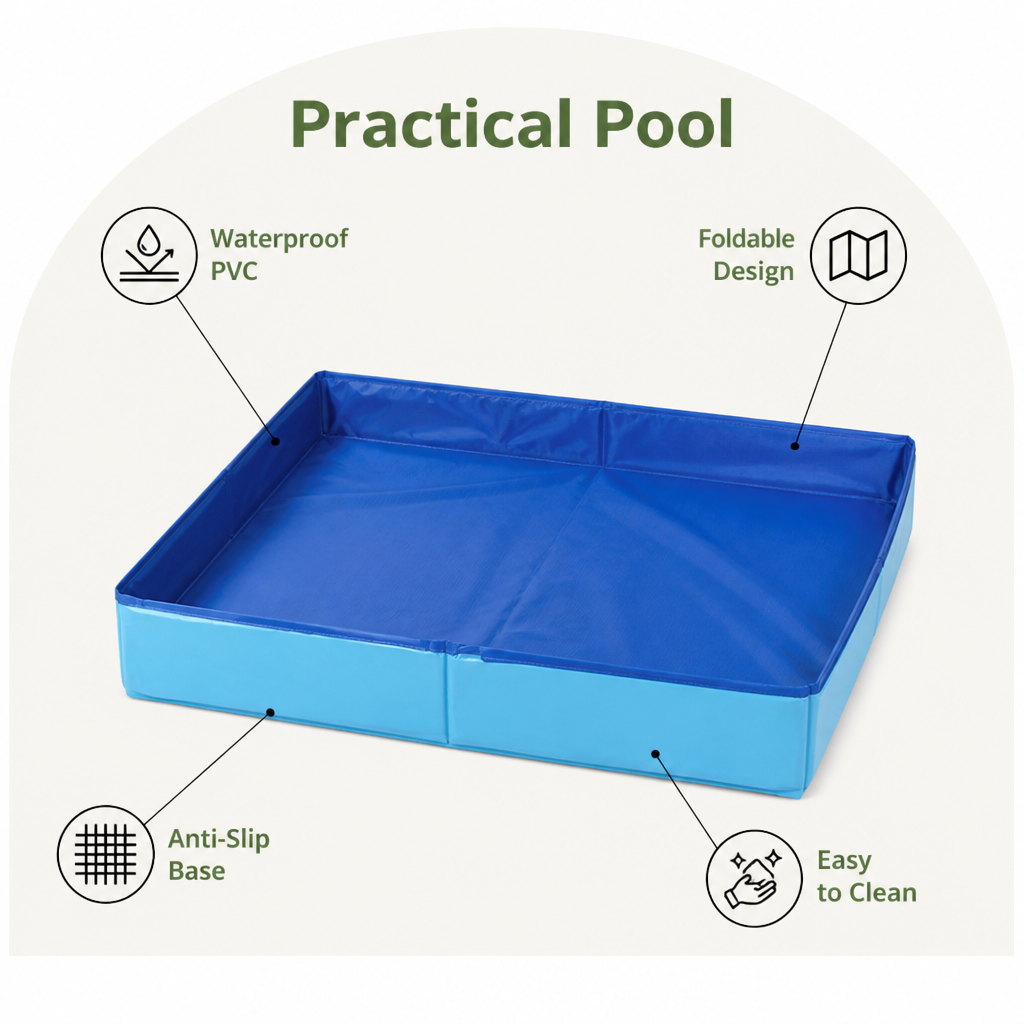 Ortekor Foldable Non-Inflatable Anti-Slip Pet Pool