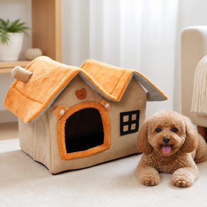 Ortekor Foldable Plush & Warm Pet House