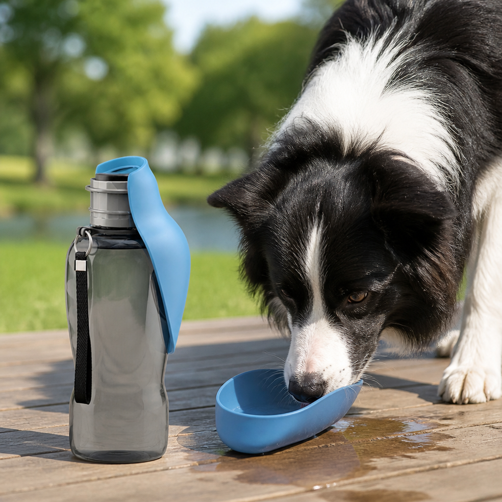Ortekor Foldable & Portable 800ml Dog Water Bottle