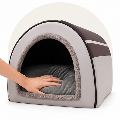 Ortekor Foldable & Washable Enclosed Dog Bed (Removable Nest)