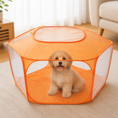 Ortekor Foldable Zipper Top Pet Playpen