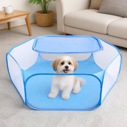 Ortekor Foldable Zipper Top Pet Playpen