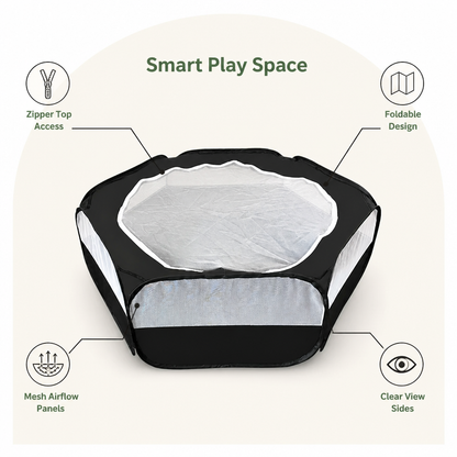 Ortekor Foldable Zipper Top Pet Playpen