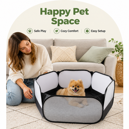 Ortekor Foldable Zipper Top Pet Playpen