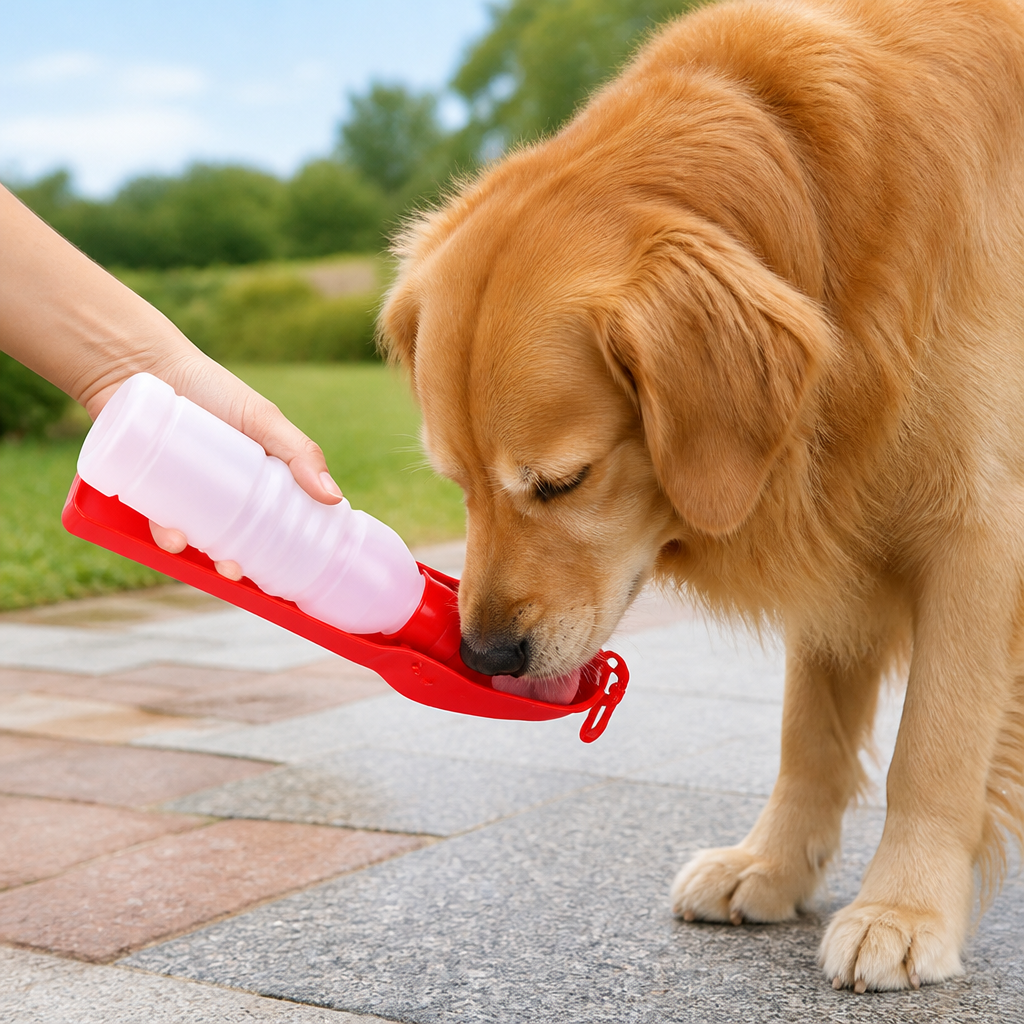 Ortekor Food-Grade One-Hand Dog Water Bottle