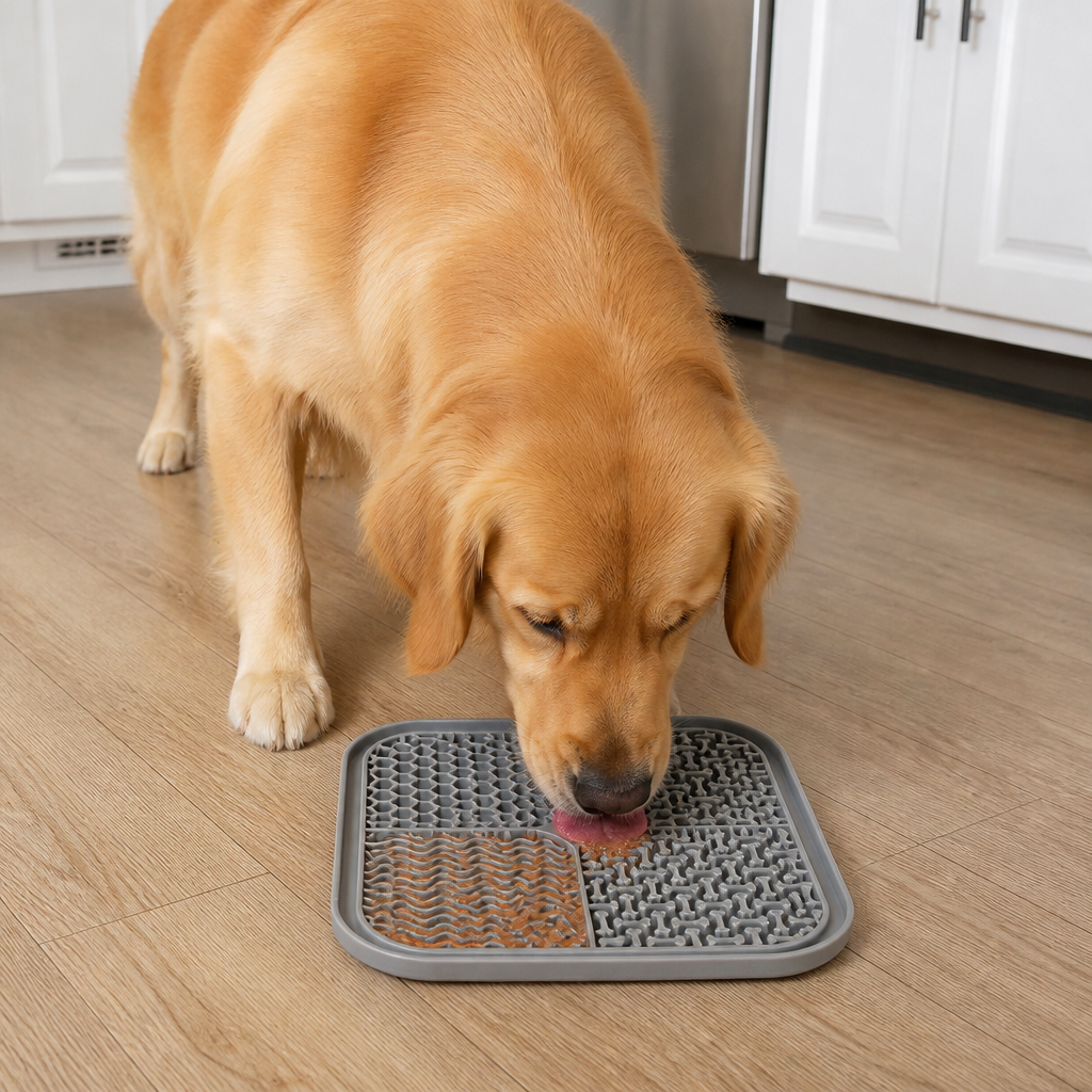 Ortekor Food-Grade Silicone & Strong Suction Slow Feeder Mat (64 Suction Cups)