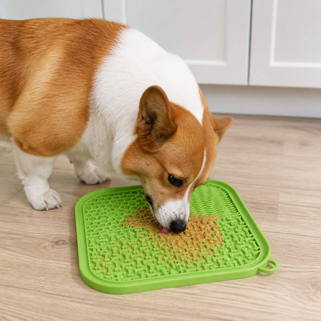 Ortekor Food-Grade Silicone & Strong Suction Slow Feeder Mat (64 Suction Cups)