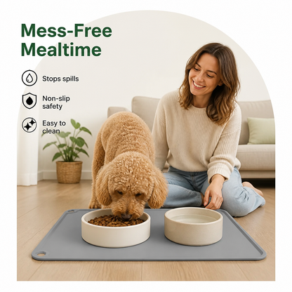 Ortekor Food-Grade Silicone Waterproof & Non-Slip Feeding Mat