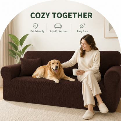 Ortekor Four-Way Stretch & Non-Slip Sofa Cover (Foam Rods)