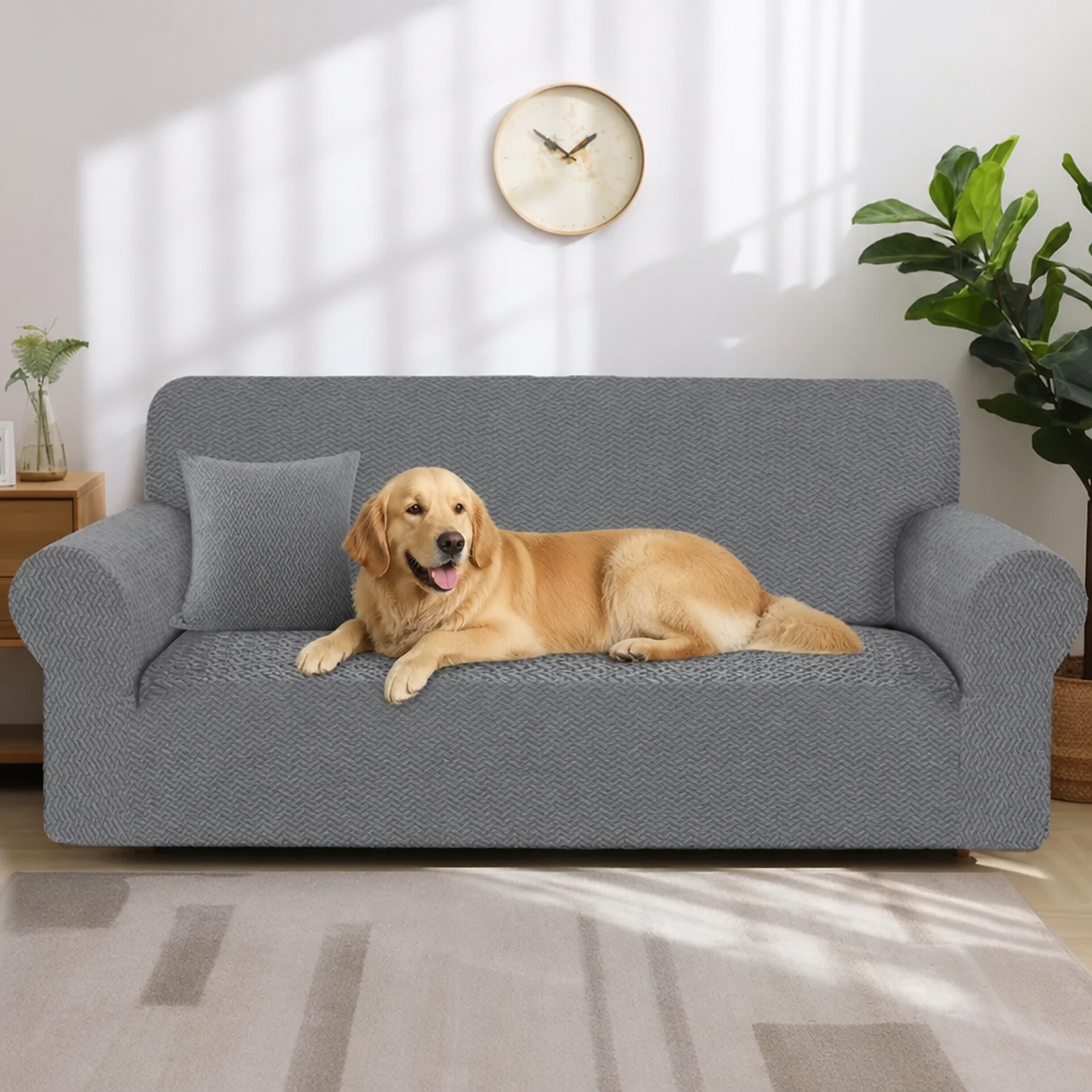 Ortekor Four-Way Stretch & Non-Slip Sofa Cover (Foam Rods)