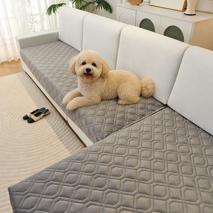 Ortekor Geometric Scratch & Stain-Resistant Sofa Cover (L-Shaped)