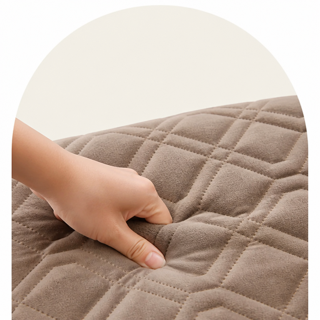 Ortekor Geometric Scratch & Stain-Resistant Sofa Cover (L-Shaped)