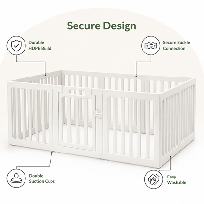 Ortekor HDPE Double-Suction & Secure-Buckle Indoor Playpen