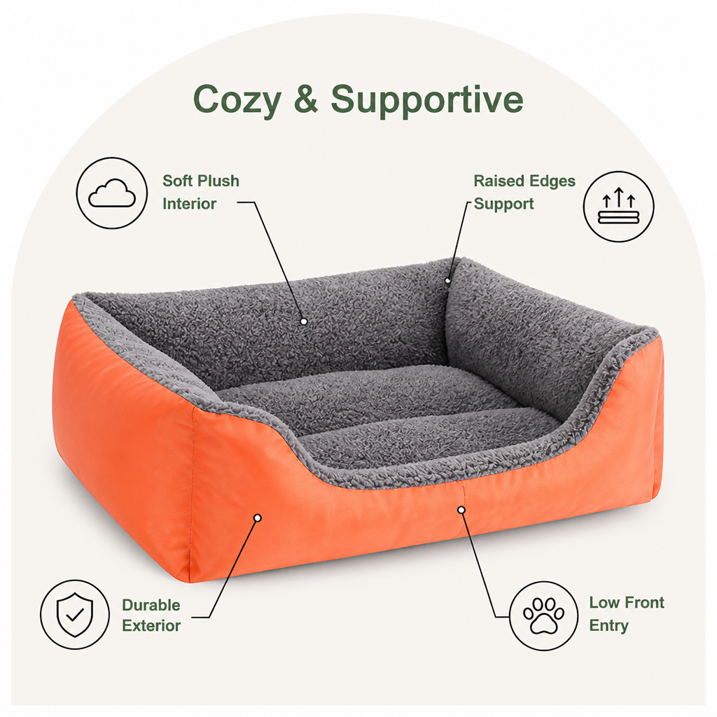 Ortekor Handmade Donut Plush Bolster Bed (Multiple Sizes)