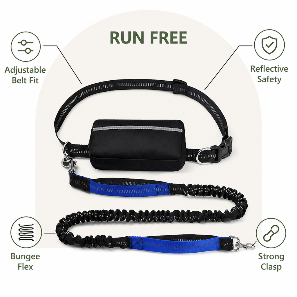 Ortekor Hands-Free Adjustable Waist & Chest Dog Leash
