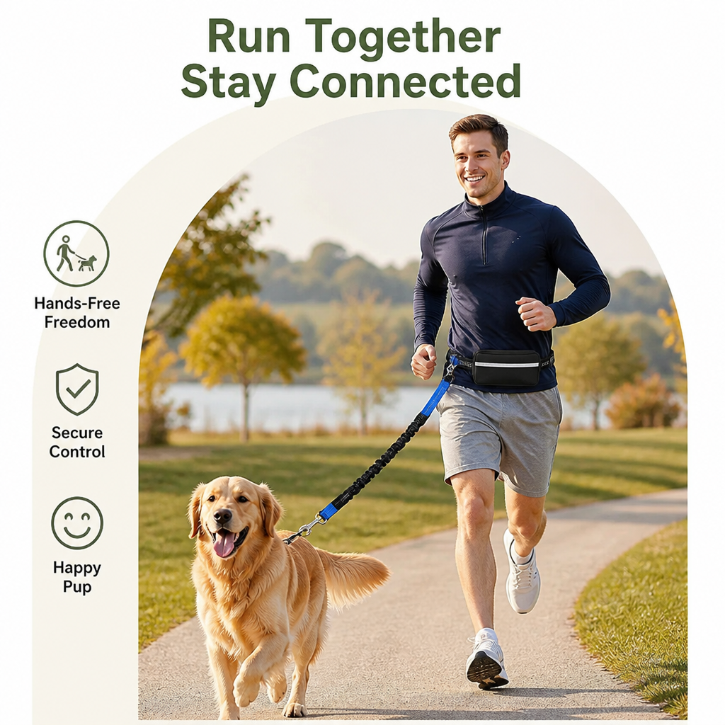 Ortekor Hands-Free Adjustable Waist & Chest Dog Leash