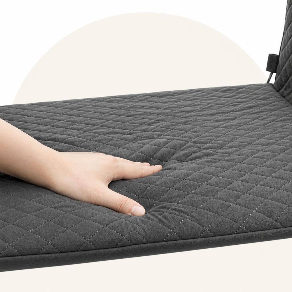 Ortekor Hard-Bottom & Waterproof Car Seat Extender (Removable Washable Cover)