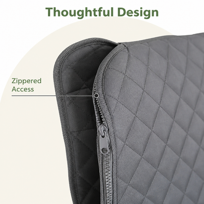 Ortekor Heavy-Duty 600D Oxford Waterproof & Non-Slip Back Seat Cover (Zippered Seat Access)