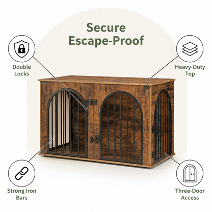 Ortekor Heavy-Duty Anti-Escape Dog Crate