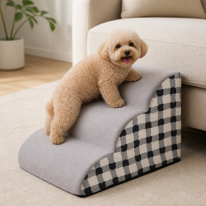 Ortekor High-Density Foam & Detachable Washable Cover Pet Stairs (2/3-Step)