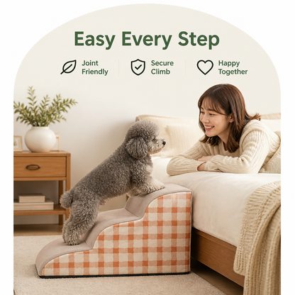 Ortekor High-Density Foam & Non-Slip Dog Stairs (2-3 Steps)