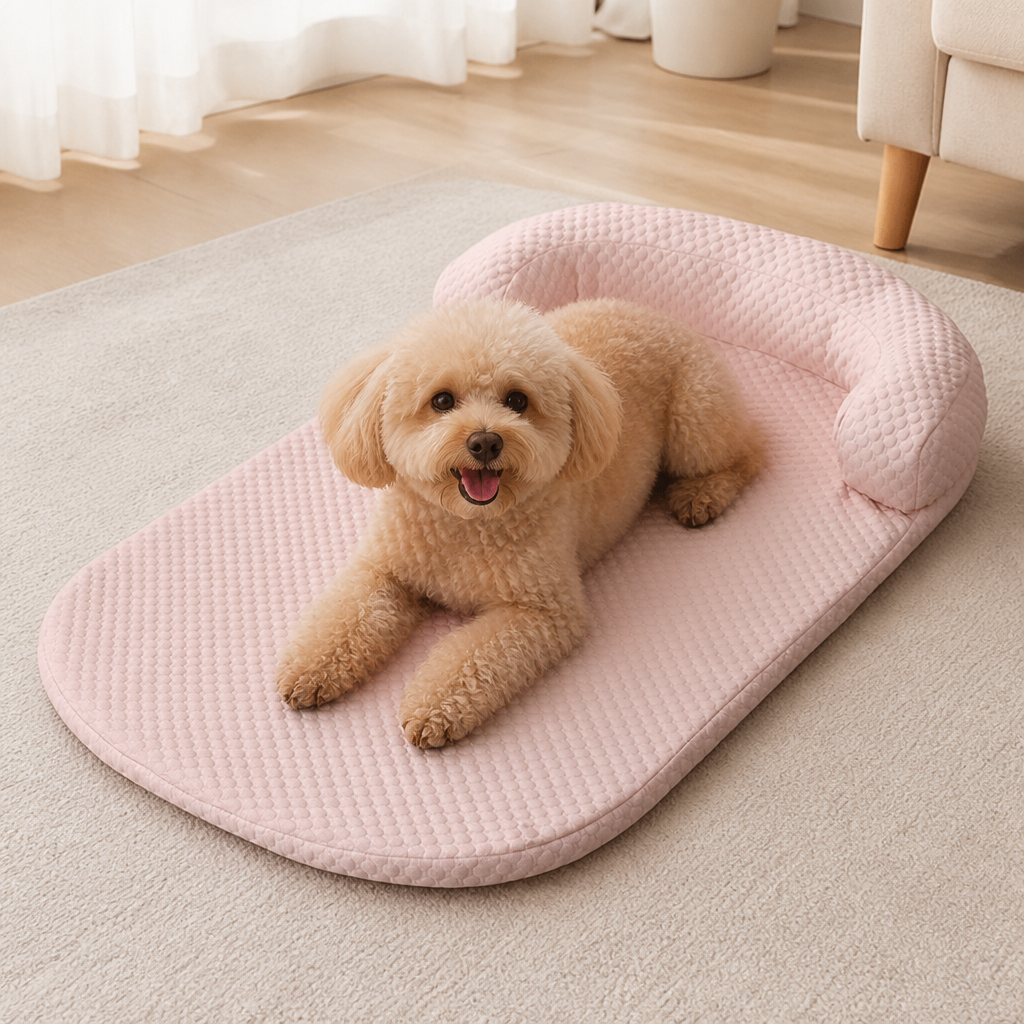 Ortekor Ice Silk Cooling 3D Egg Foam Dog Bed