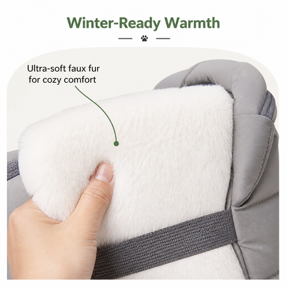 Ortekor Insulated Faux-Fur & Windproof Nylon Pet Carrier (Includes Two Mats)