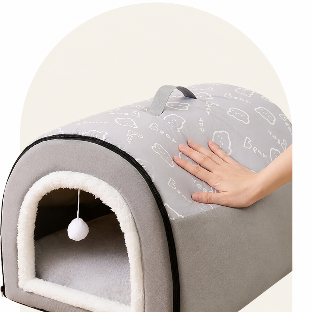 Ortekor Insulated Memory Foam Enclosed Dog Bed (Removable Cover)