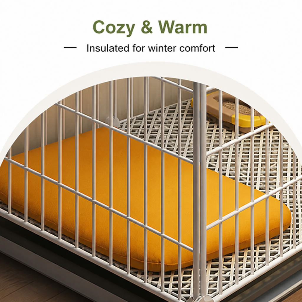 Ortekor Insulated & Separate Toilet Small Dog Kennel