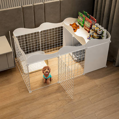 Ortekor Integrated Toilet & Modular Dog Playpen (Removable Toilet Tray)