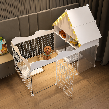 Ortekor Integrated Toilet & Modular Dog Playpen (Removable Toilet Tray)