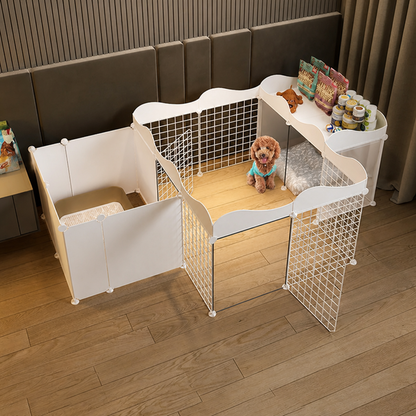 Ortekor Integrated Toilet & Modular Dog Playpen (Removable Toilet Tray)
