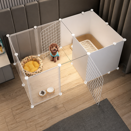 Ortekor Integrated Toilet & Modular Dog Playpen (Removable Toilet Tray)
