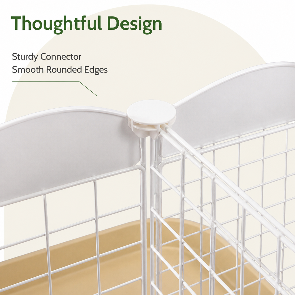 Ortekor Integrated Toilet & Modular Dog Playpen (Removable Toilet Tray)